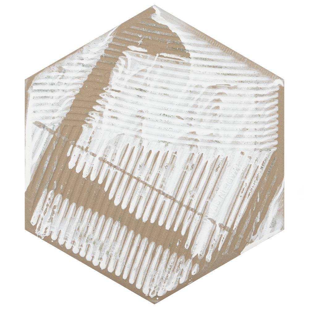 Aster Hex Azul Encaustic Porcelain Floor and Wall Tile E77079