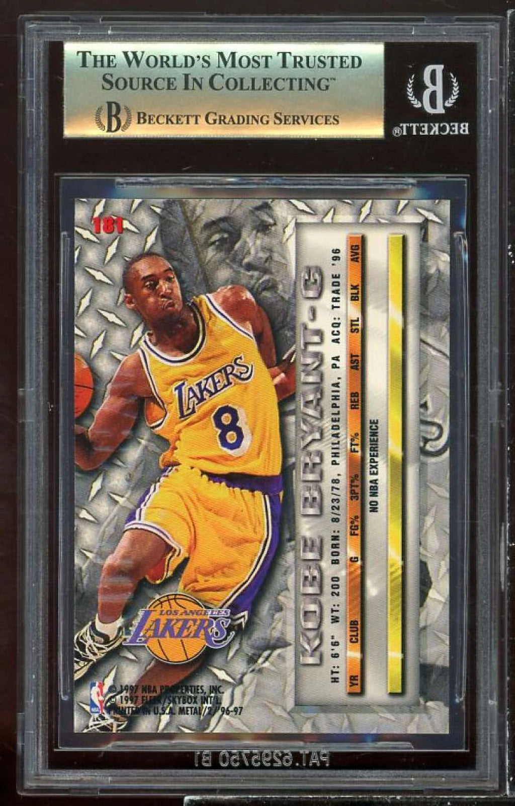 1996-97 Metal #181 BGS 9.5 Rookie Card V852395