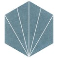 Aster Hex Azul Encaustic Porcelain Floor and Wall Tile E77079