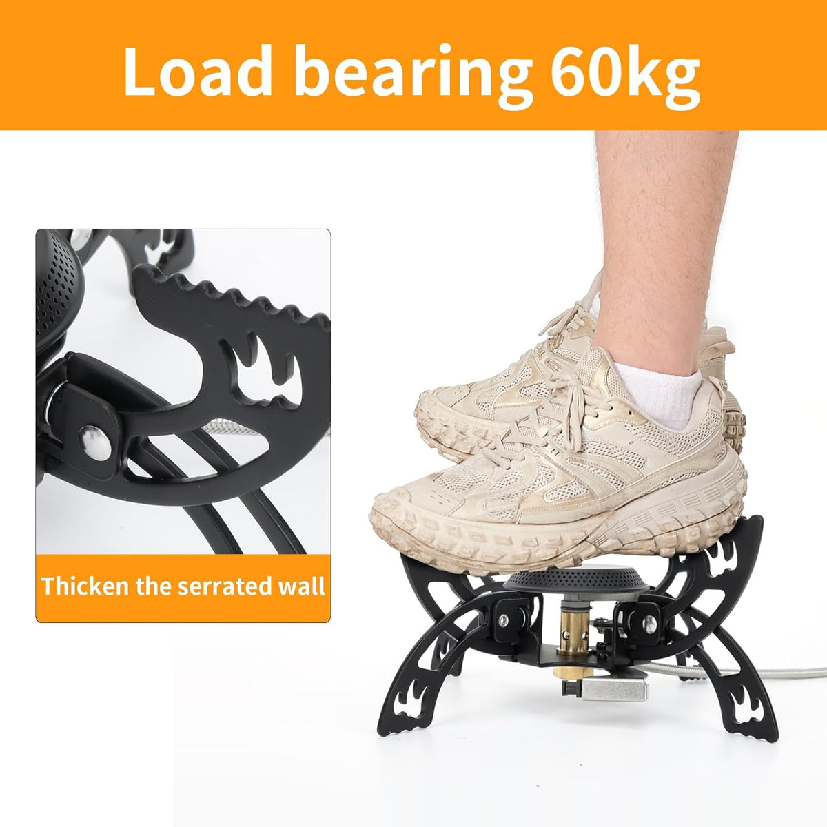 Portable Camping Stove with Adapter Wok Stand X648