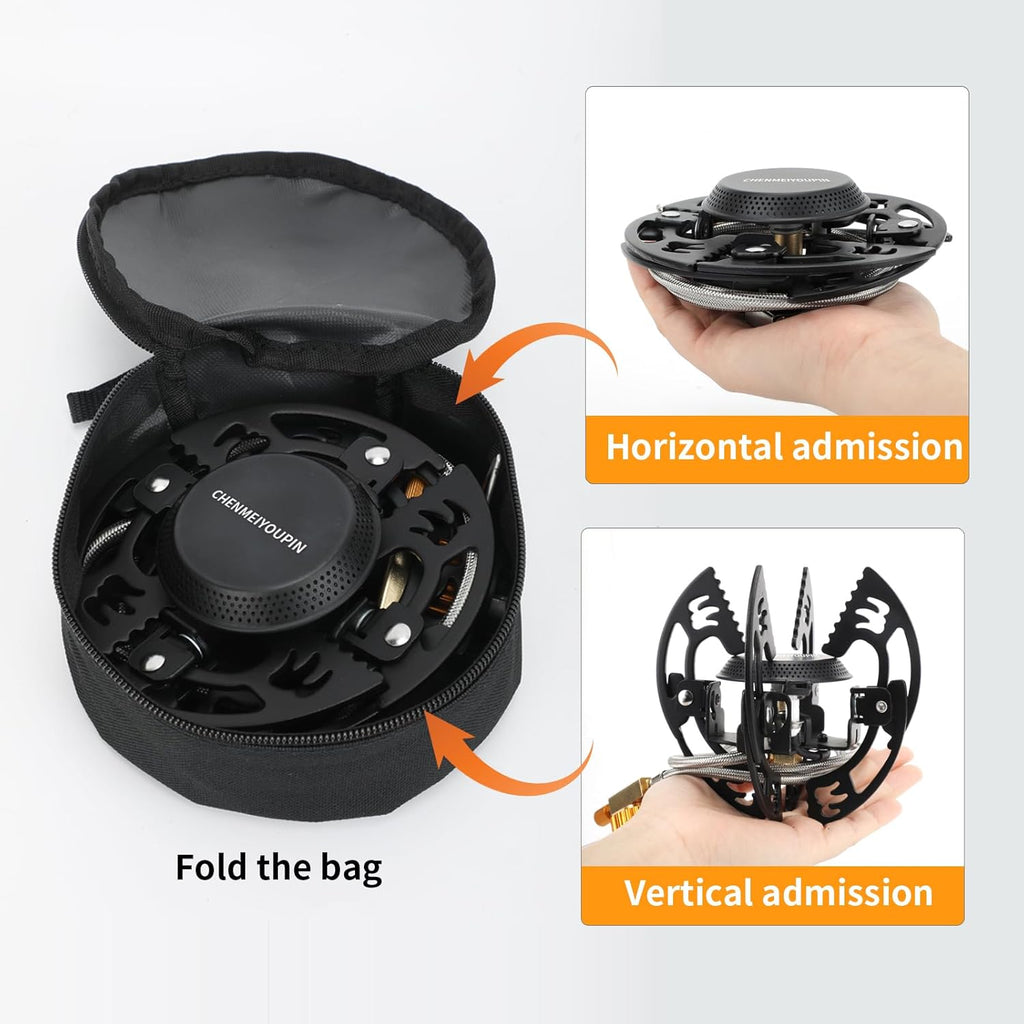 Portable Camping Stove with Adapter Wok Stand X648