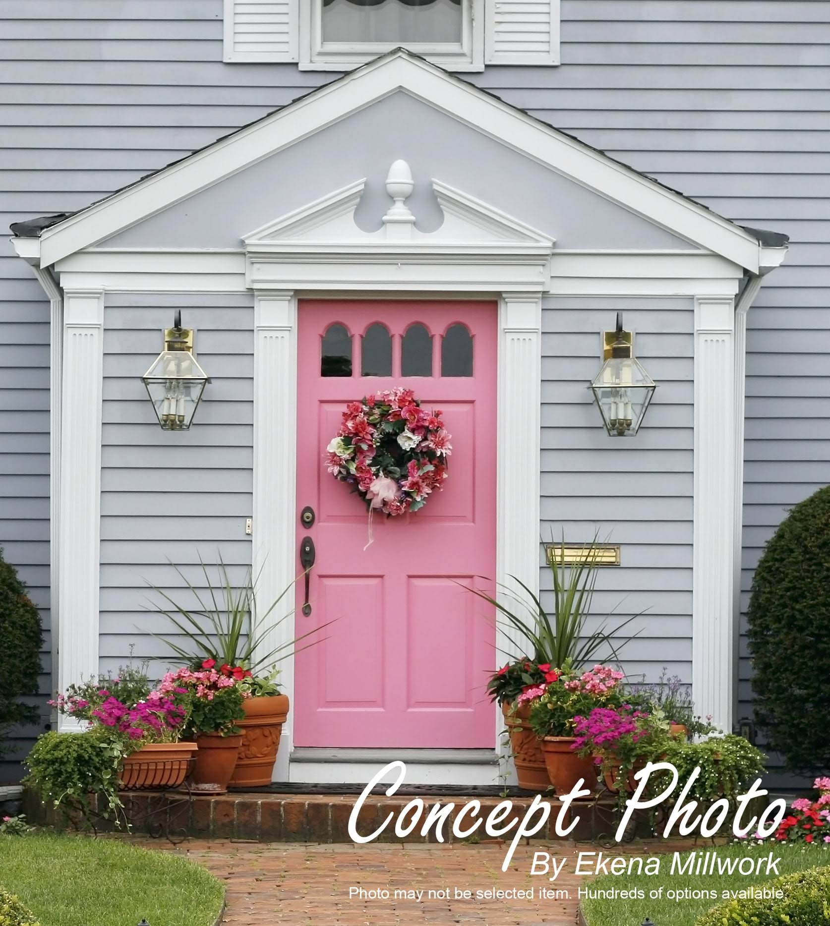 Half Round Smooth PVC Combination Pediment H963