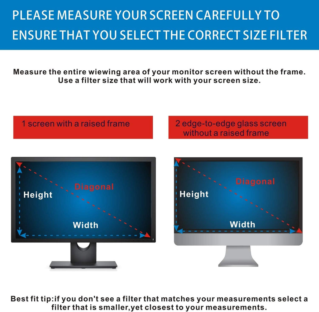 24-Inch Widescreen Monitor Privacy Screen Filter, Pack of 2 U532
