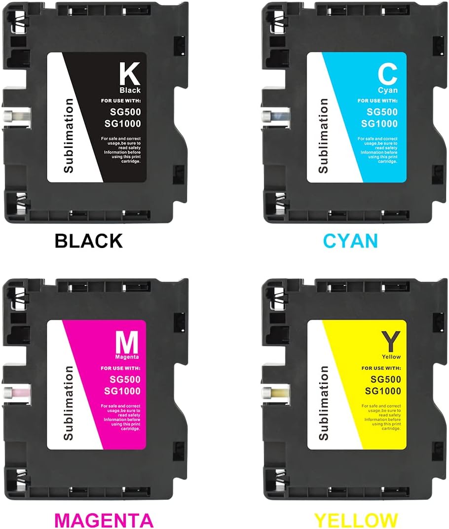 Sublimation Ink Cartridge 4-Pack for Sawgrass Virtuoso SG500 SG1000 Printer T79912