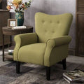 Tufted Linen Armchair I30186