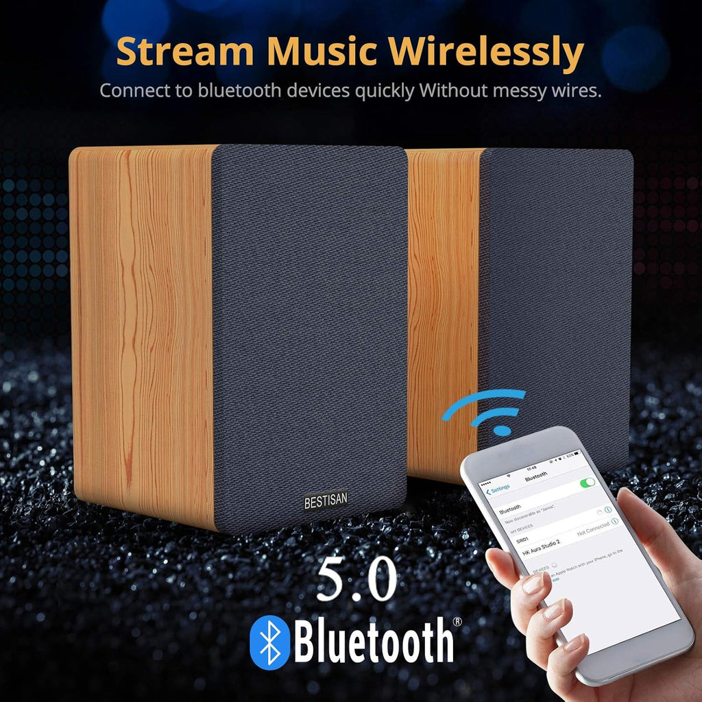 Bluetooth Bookshelf Speakers with Optical Input J24200
