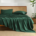 Emerald Green Microfiber Sheet Set California King 4 Pieces Deep Pocket B9270
