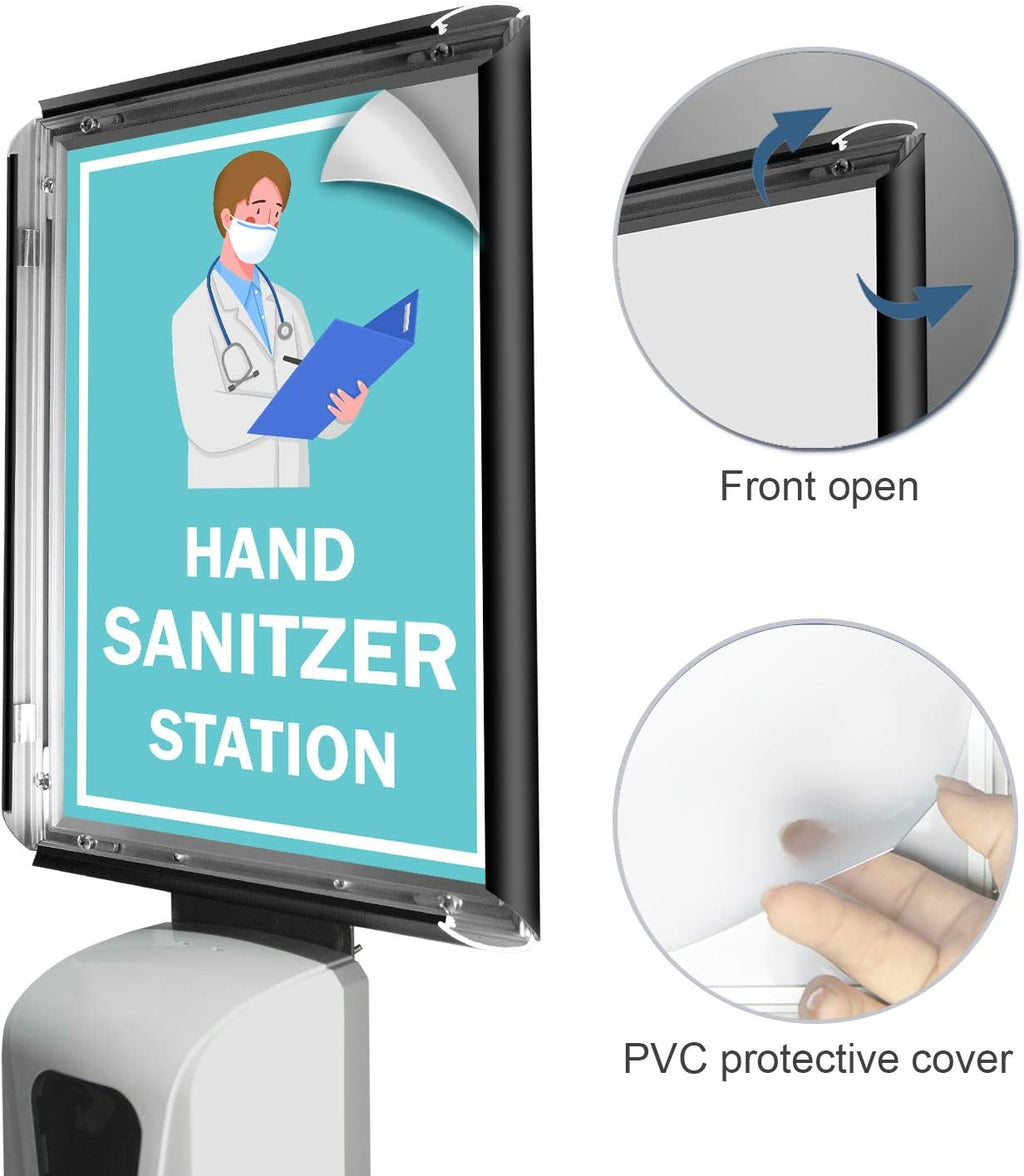 Automatic Hand Sanitizer Dispenser with Adjustable Stand, Sign Board, Refillable Bottle, Drip Catcher - 33oz S986