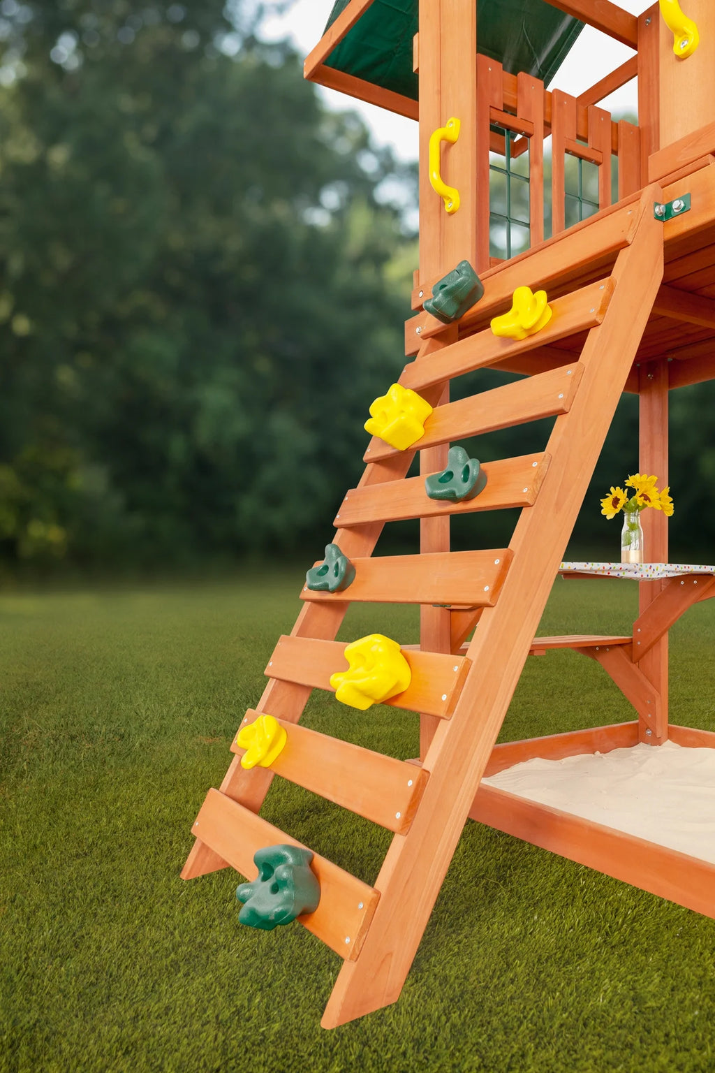 Cedar Wooden Swing Set P60443