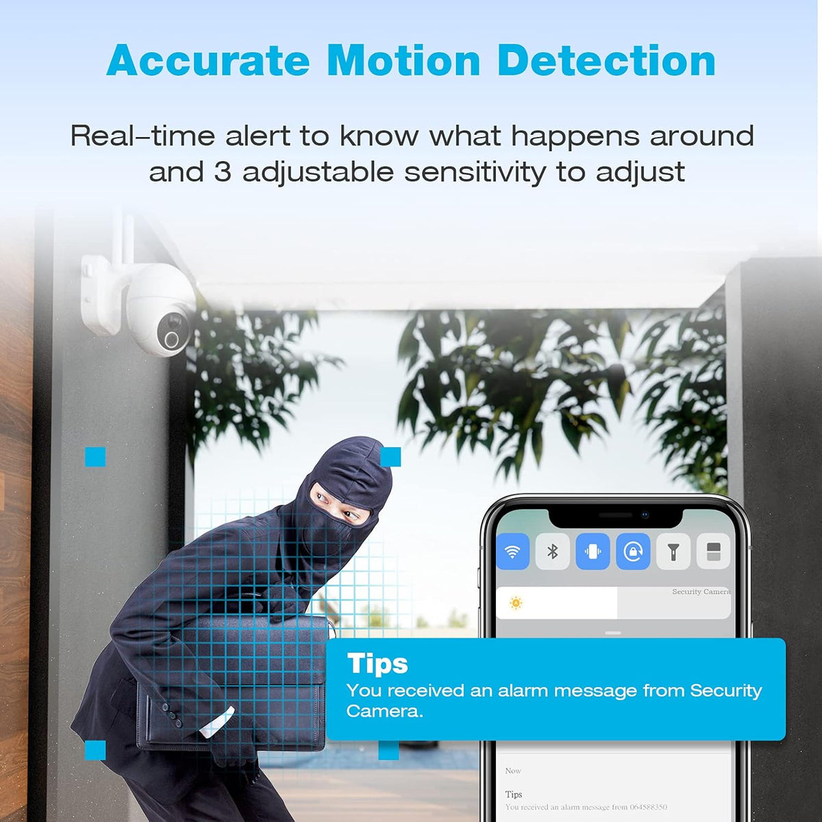 Wireless Outdoor Security Camera with 360° Night Vision N72706