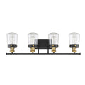 Vintage Black with Warm Brass 4 Light Bath Y6629