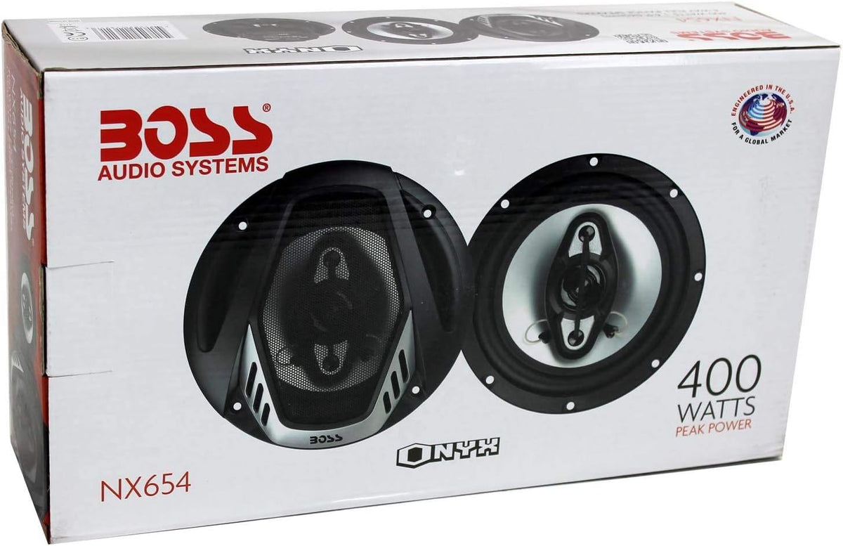 Onyx 6.5 Inch 400 Watt 4-Way 4 Ohm Full Range Car Audio Coaxial Speakers J47219
