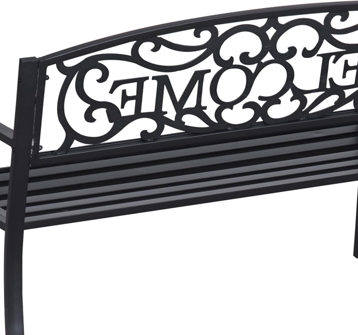 50 2-Person Garden Bench Loveseat with Cast Iron Decorative Vines G8020