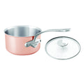 7 inch Tri-Ply Copper Saucepan with Lid E299