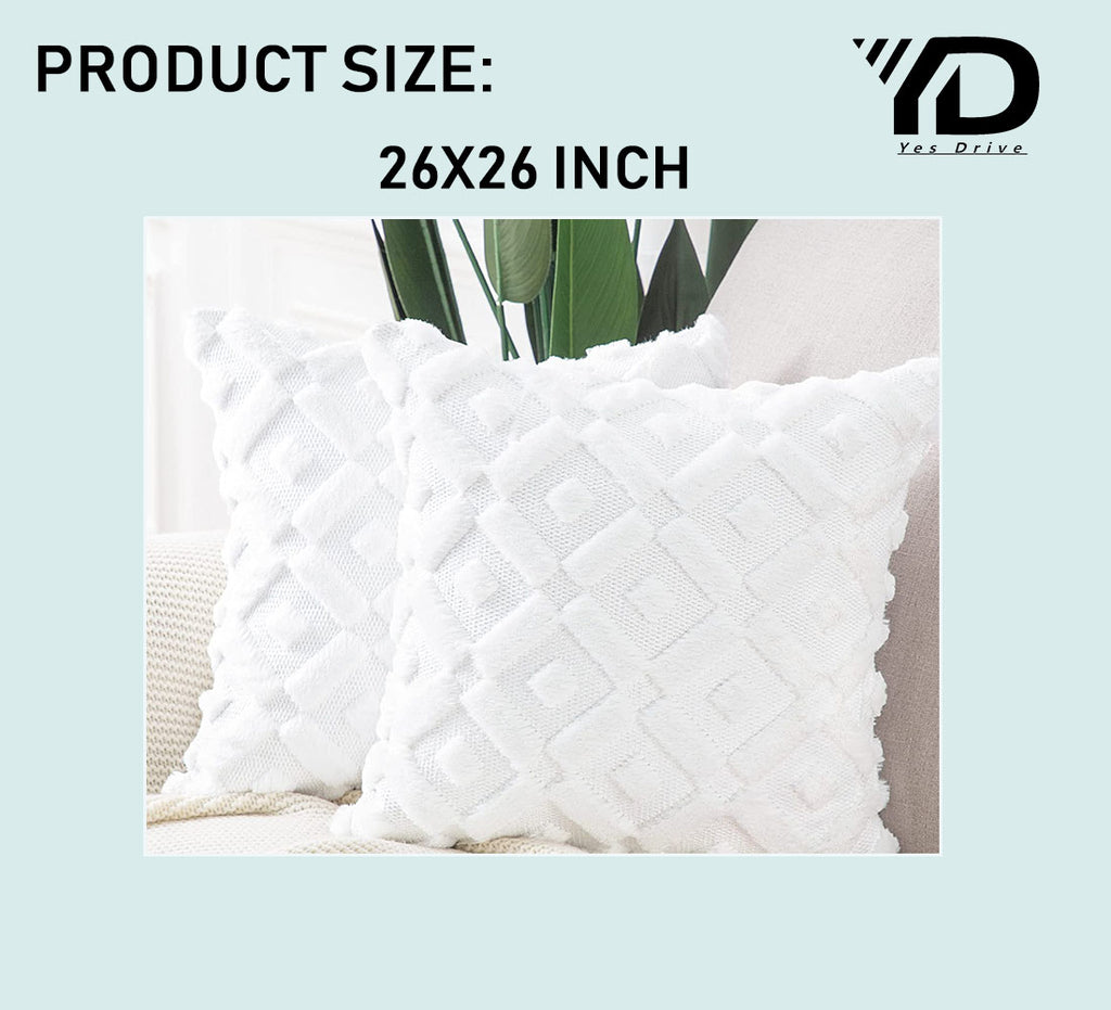 Set of 2 Soft Plush Velvet Decorative Throw Pillow Covers Square Cushion Case X711