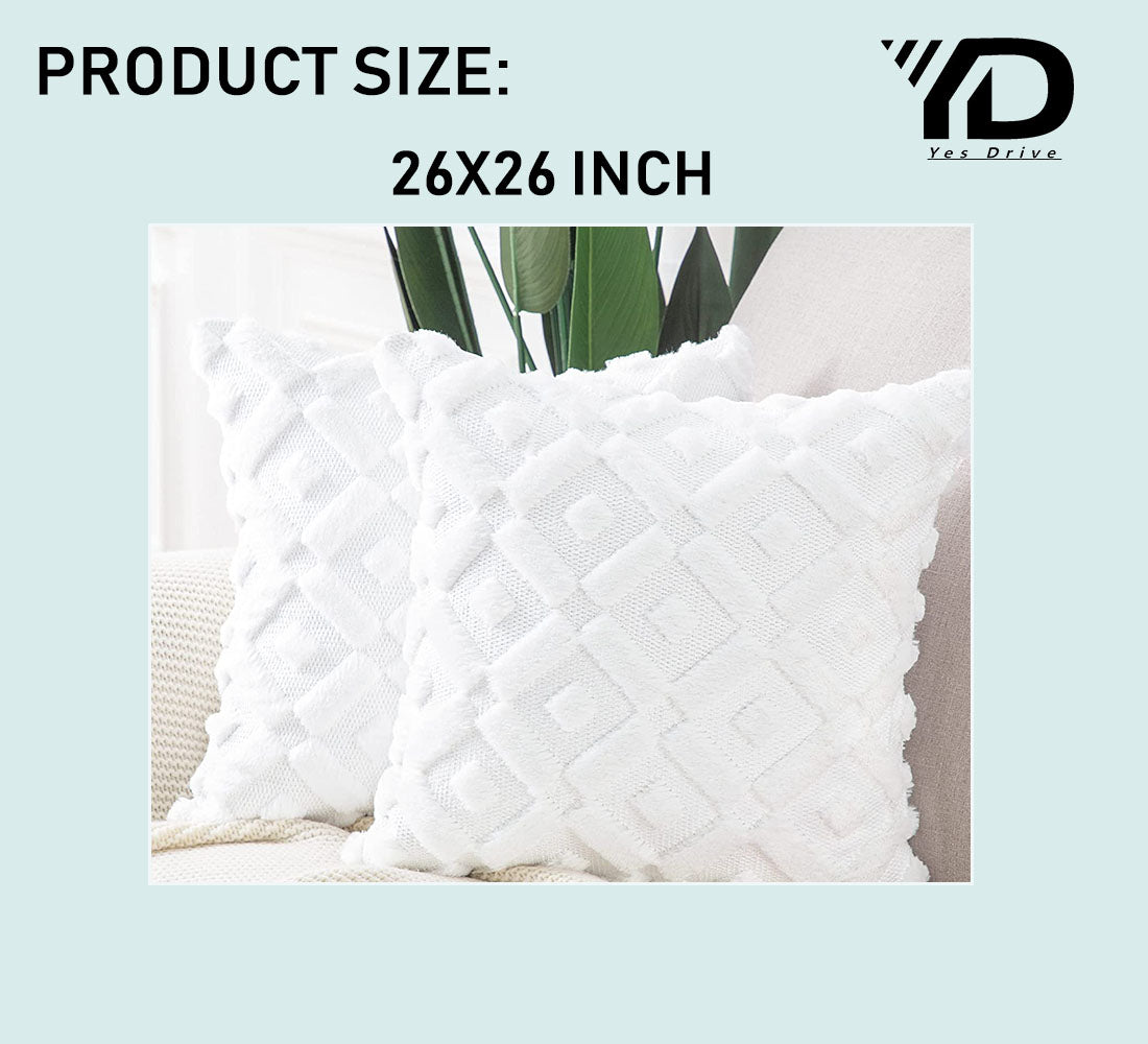 Set of 2 Soft Plush Velvet Decorative Throw Pillow Covers Square Cushion Case X711