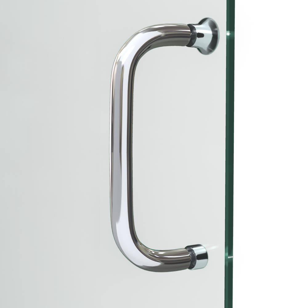 72 in. Semi-Frameless Sliding Shower Door Clear Glass Brushed Nickel L897733
