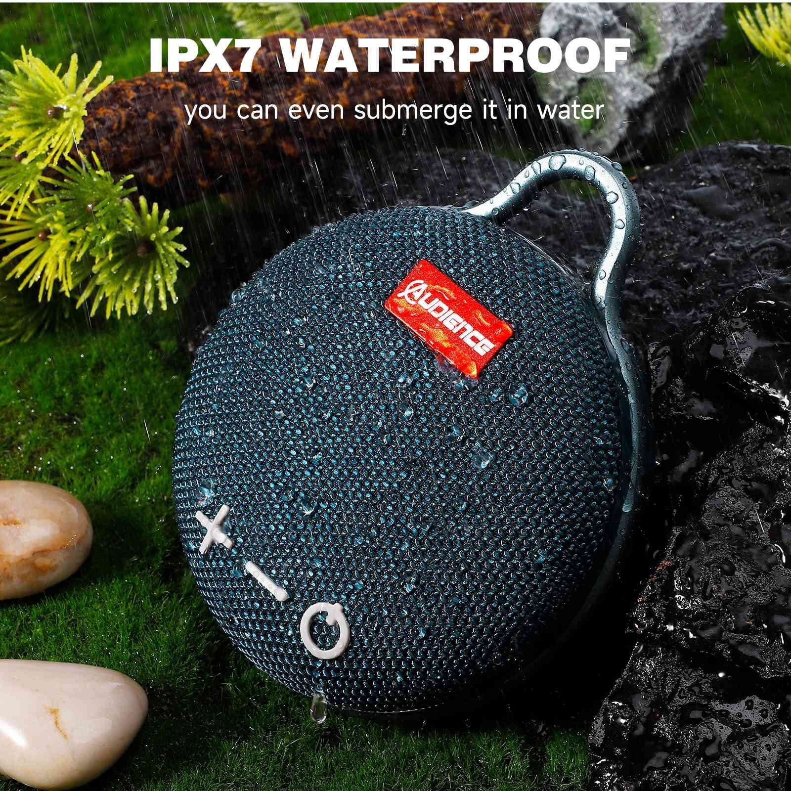 Blue 2 Pack Bluetooth Wireless Waterproof Speaker with Clip S13961