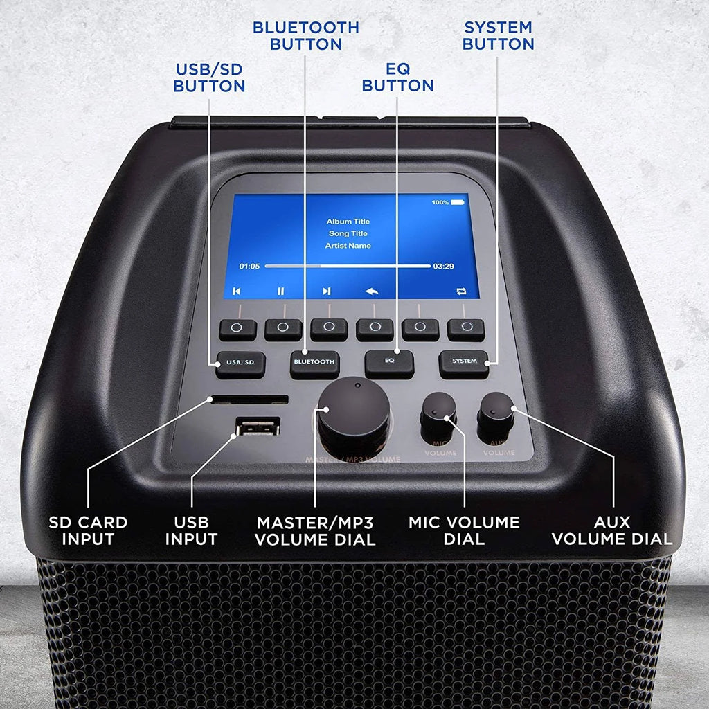 100W Rechargeable PA Speaker with 8” Woofer O186