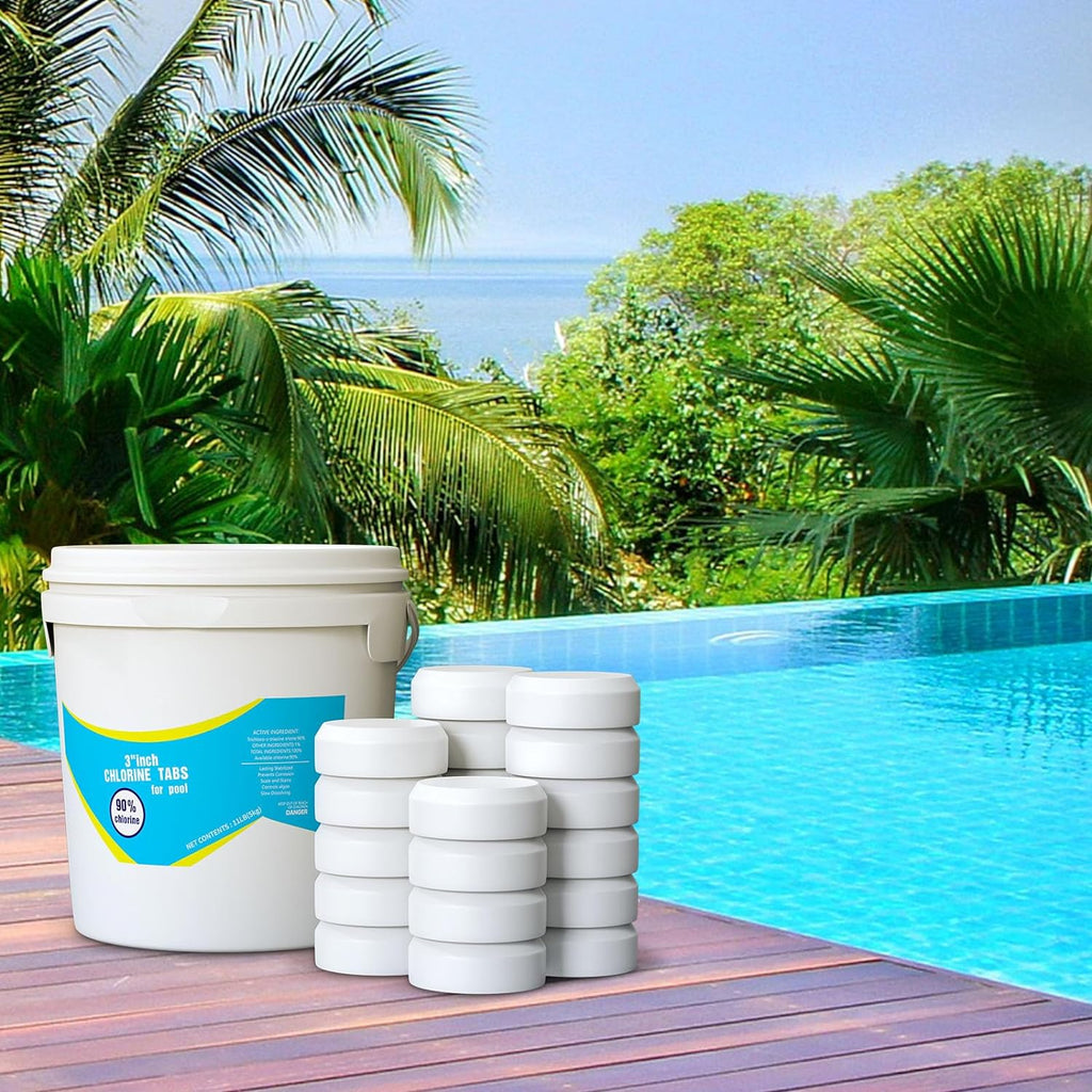 11 lb 3 inch Chlorine Tablets, 90% Available Chlorine, 11-Pound Bucket S261233