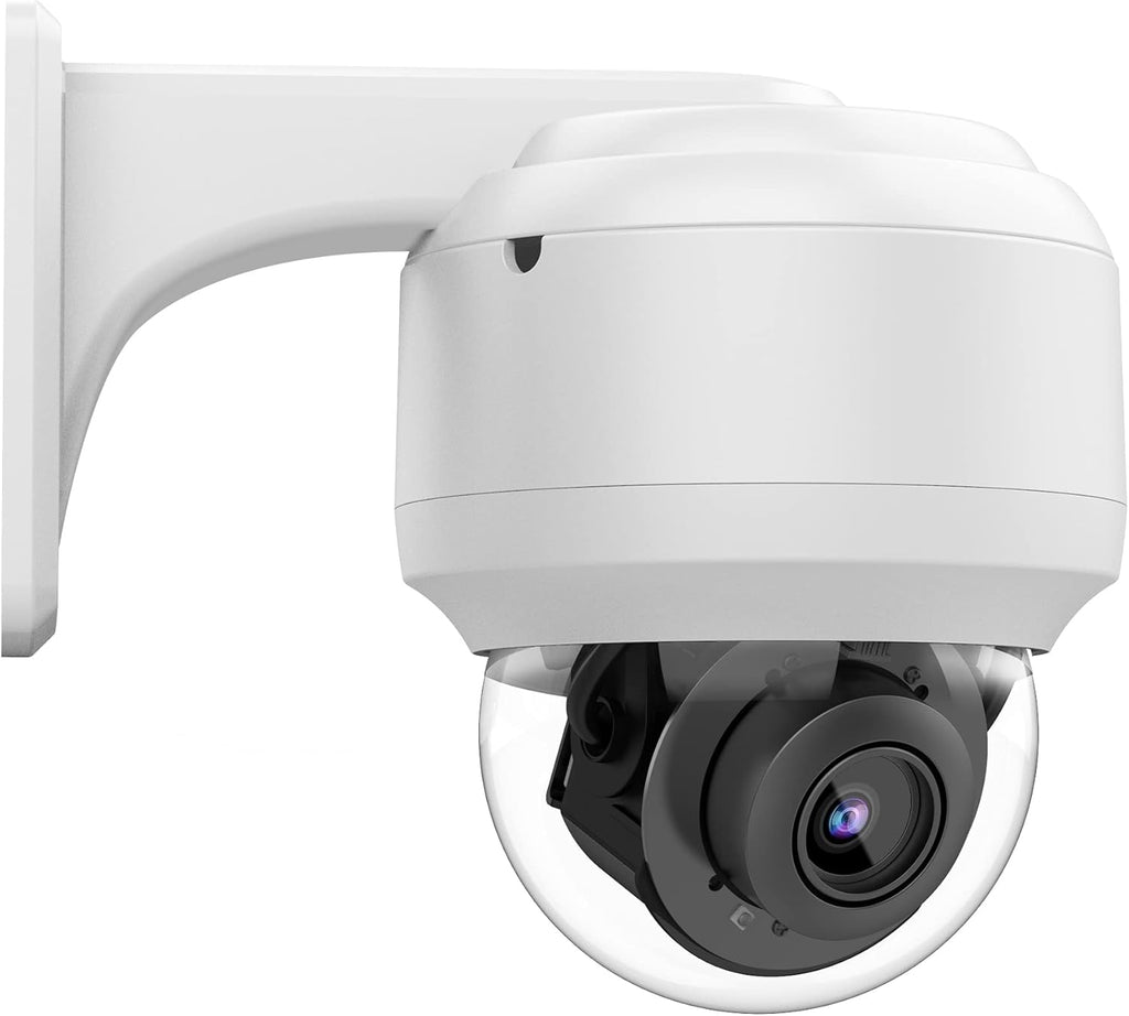 5MP PoE PTZ Camera with 4X Optical Zoom, Built-in Mic, 165ft IR Night Vision, Motion Detect, WDR, IP67 IK10 E237654