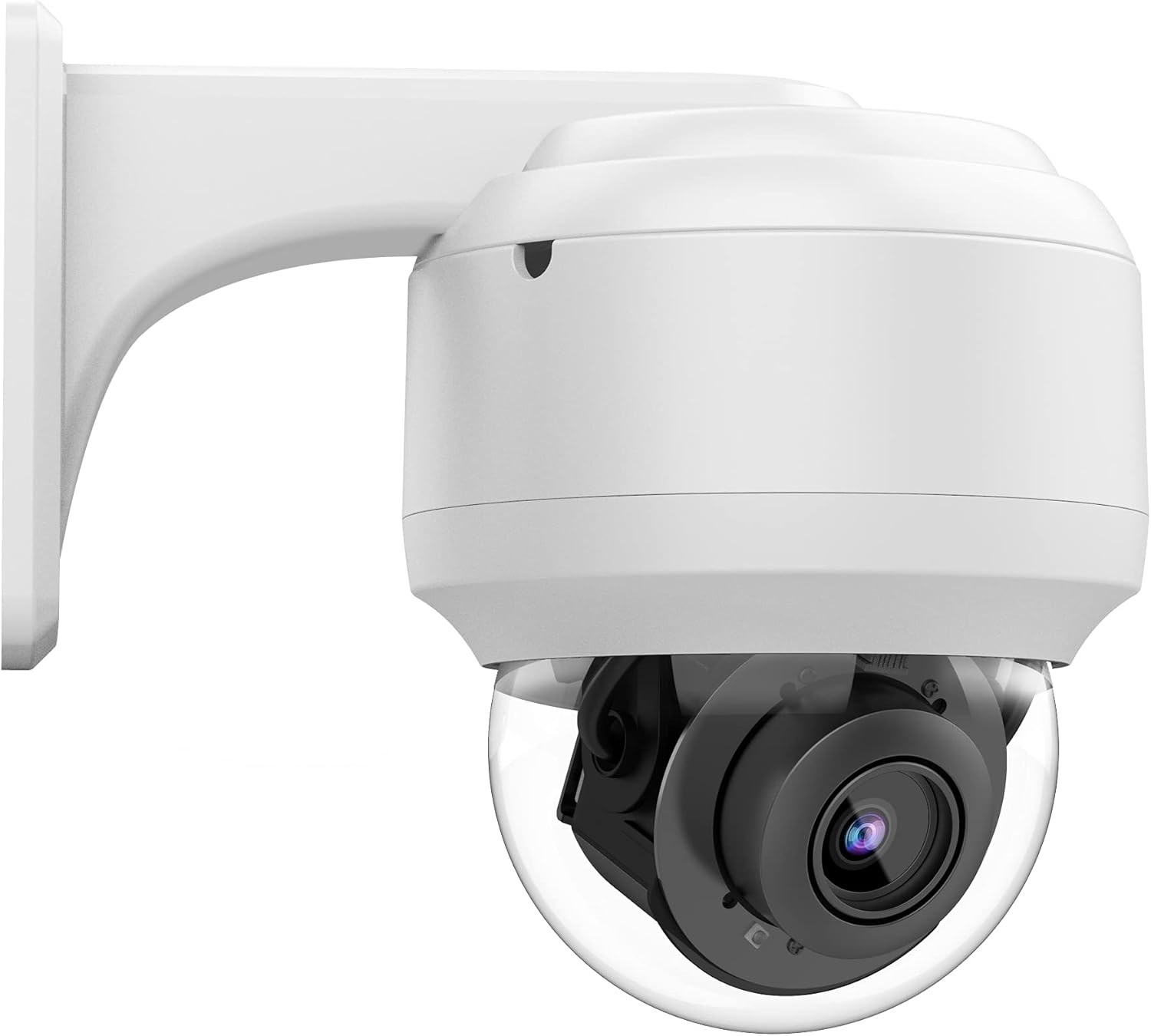 5MP PoE PTZ Camera with 4X Optical Zoom, Built-in Mic, 165ft IR Night Vision, Motion Detect, WDR, IP67 IK10 E237654