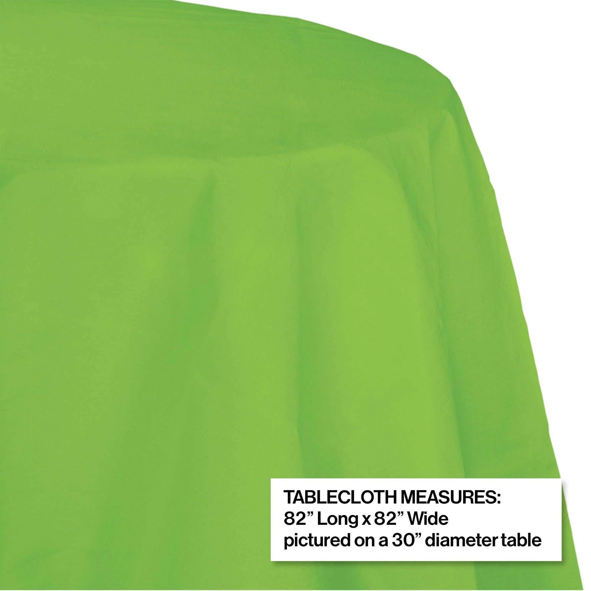 Pack of 12 Lime Green Disposable Tissue Table Covers 82x22 Q107