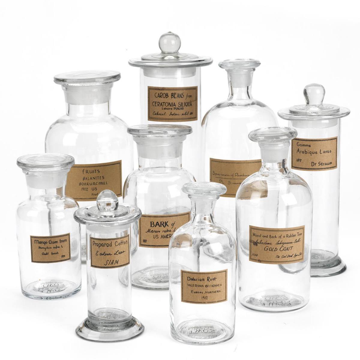 Clear Glass Jars Set Of 9 G390098