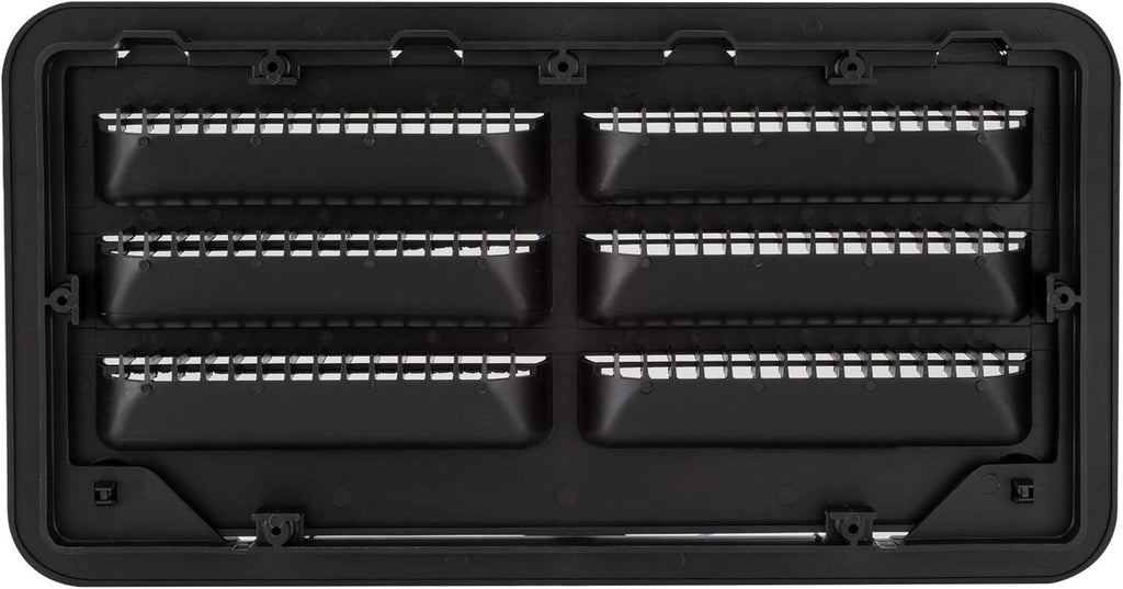 Black RV Refrigerator Side Wall Vent S6328