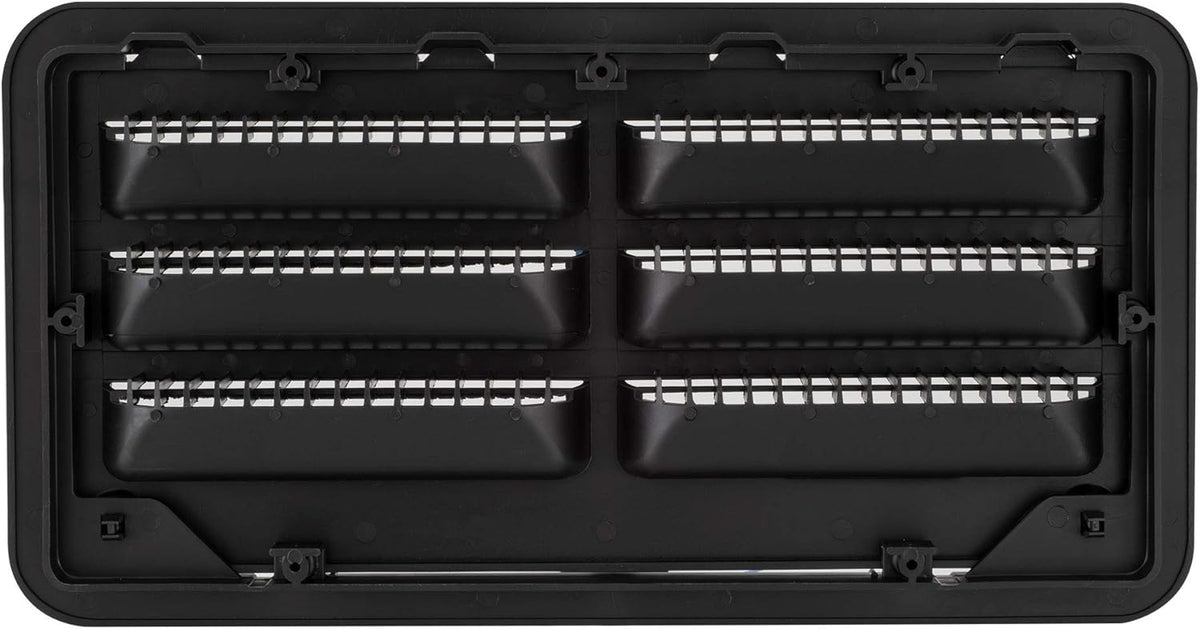 Black RV Refrigerator Side Wall Vent S6328