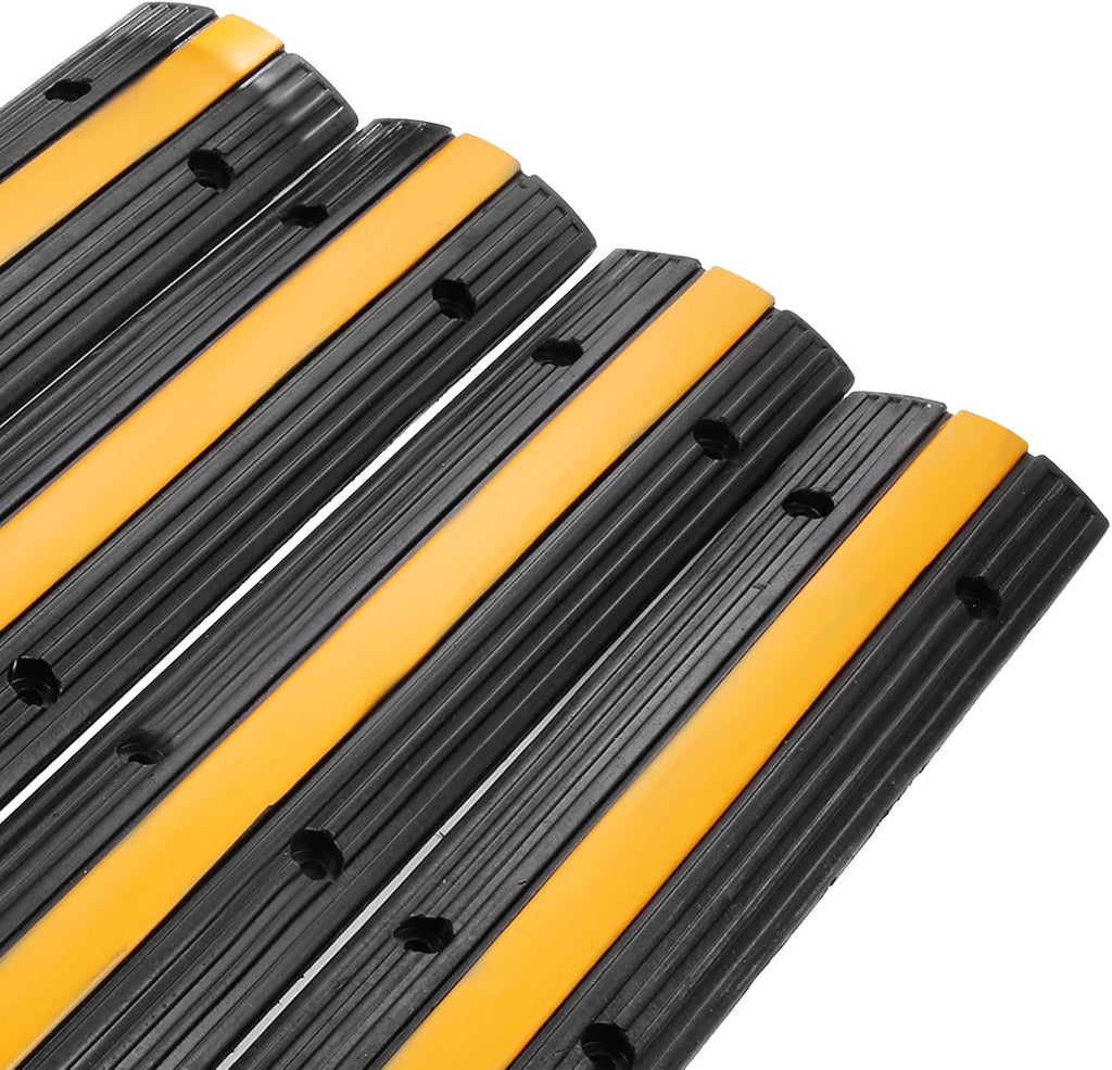 Rubber Cable Protector Speed Bump (4 Pack Single Channel) Pack of 2 B584