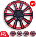 Red Black Set of 4 HubCap P765