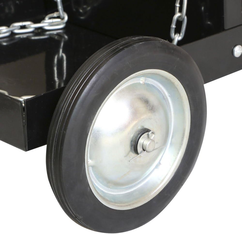 Black Heavy Duty Rolling Welding Cart with Wheels and Tank Storage K884800