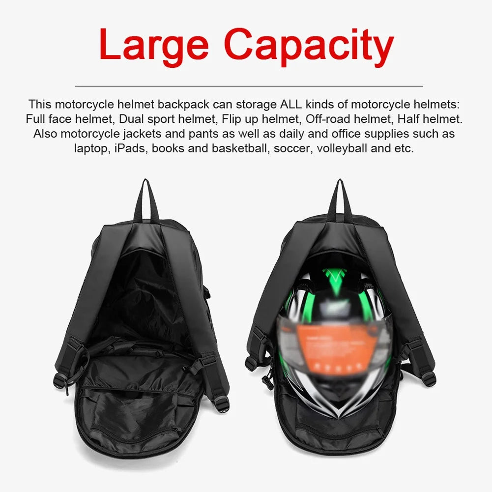 Waterproof Motorcycle Tail Bag Helmet Backpack F189