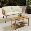 2 Pieces Patio Furniture Set with Coffee Table R7020