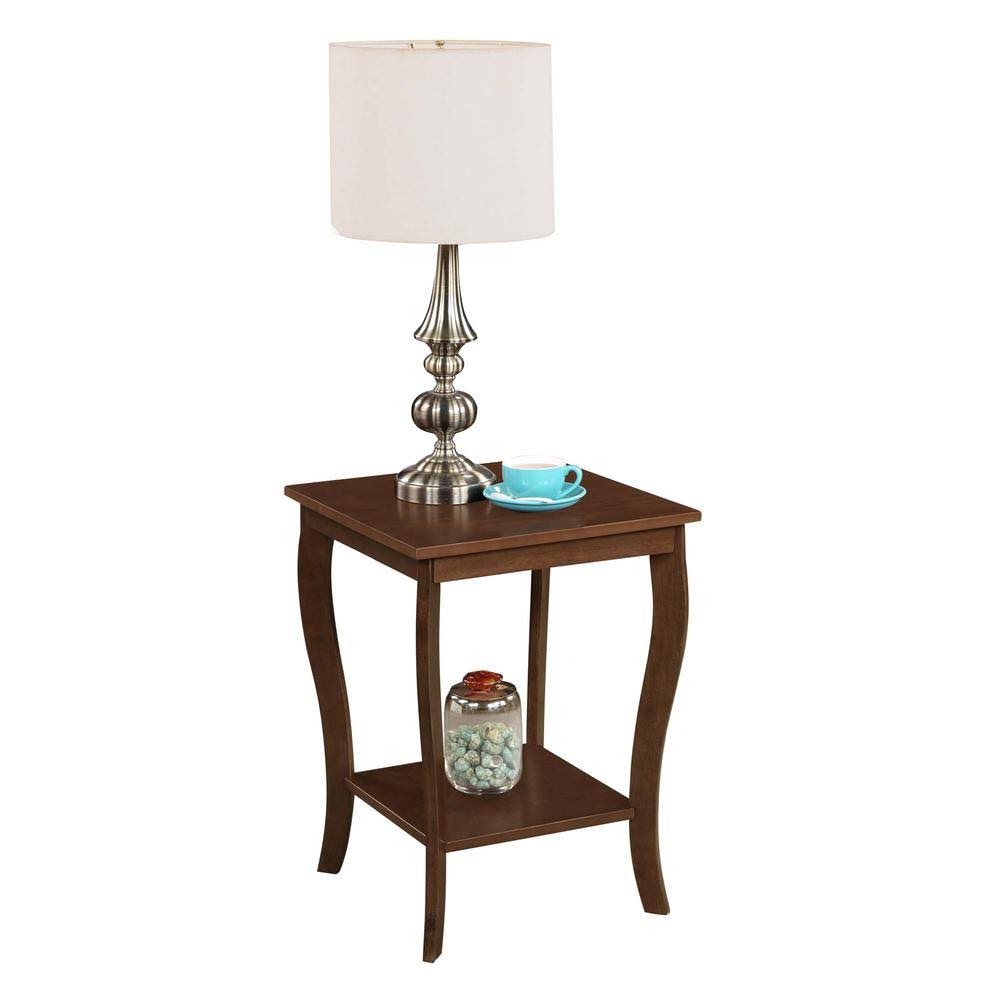 Square End Table Espresso W4994