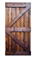 Dark Walnut Finished Knotty Pine Wood Sliding Barn Door Slab B79679