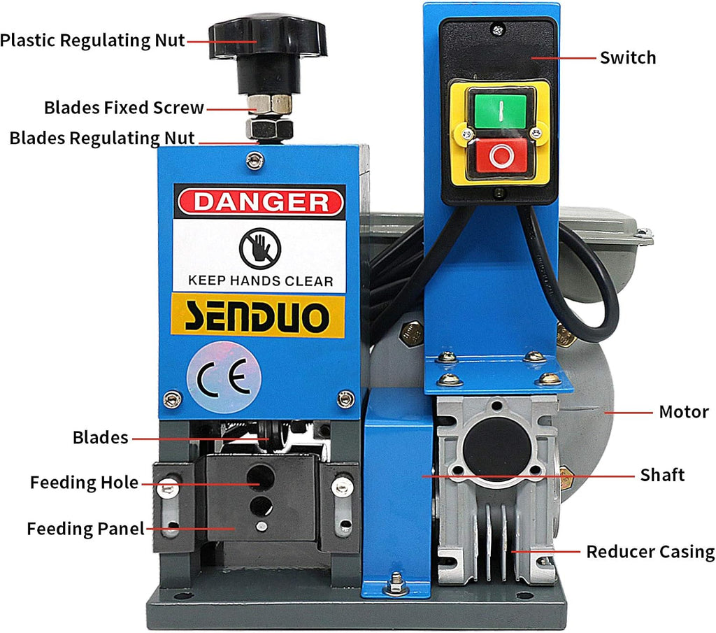 180W Automatic Electric Wire Stripper Machine 0.06-1inch 60FT/MIN T244