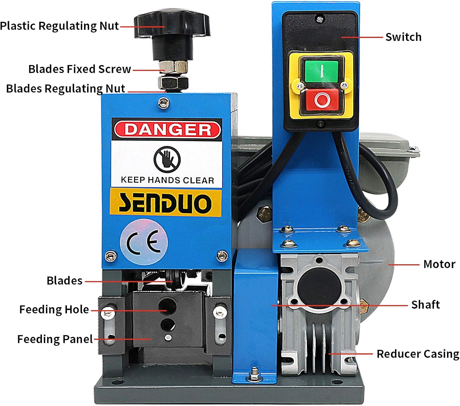 180W Automatic Electric Wire Stripper Machine 0.06-1inch 60FT/MIN T244