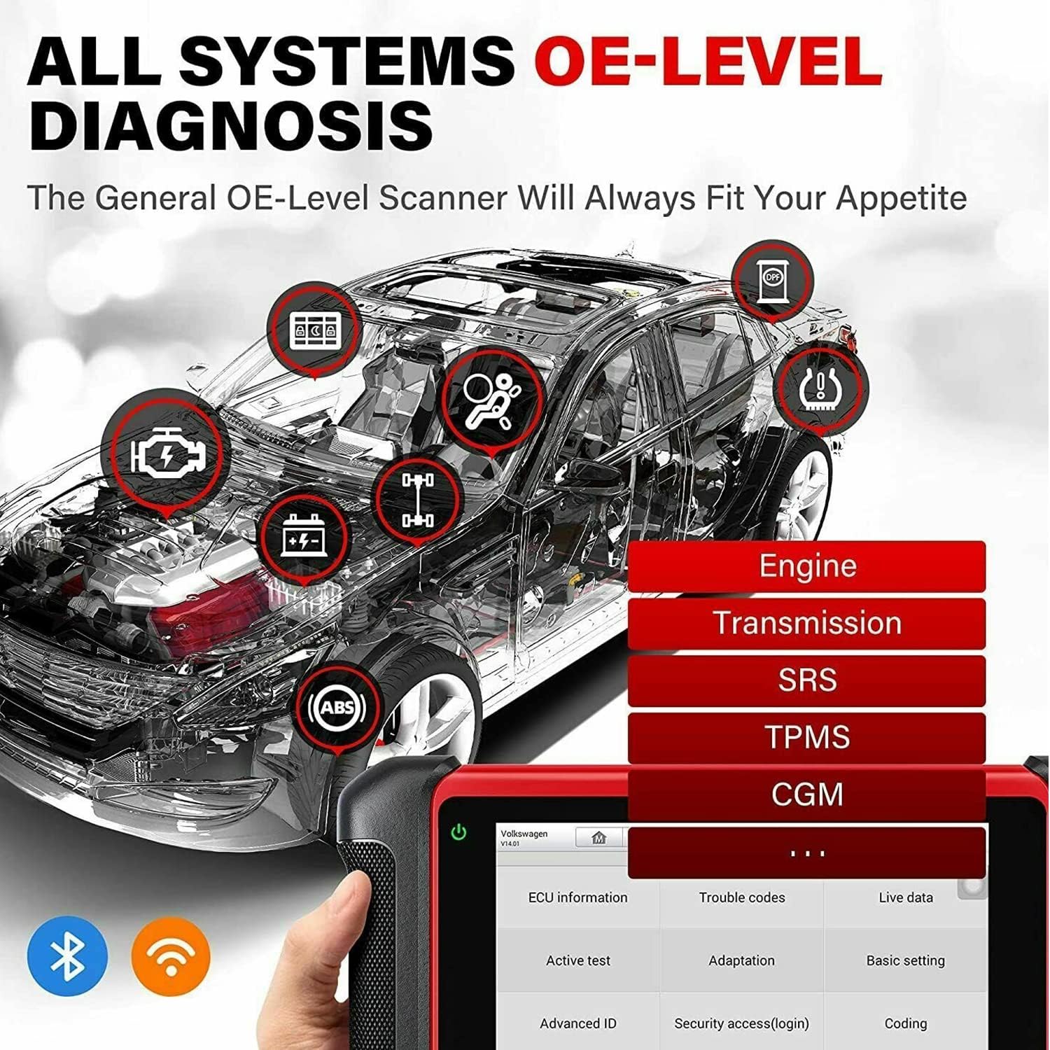 Autel Scanner MaxiCOM MK906BT Auto Diagnostic Scan Tool L52263