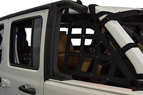 Black Cargo Netting for Jeep Wrangler JLU 4 Door F404