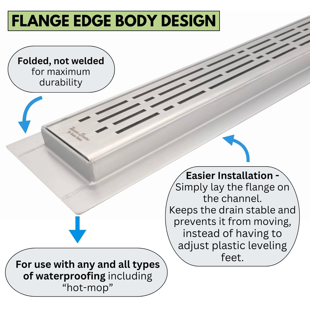 Rectangle Shower Floor Drain with Hair Catcher N411768