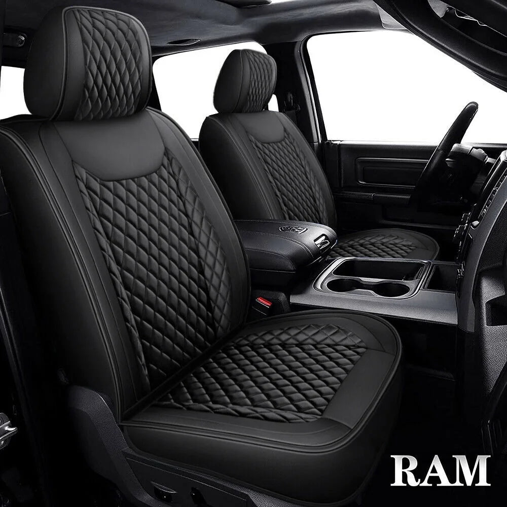 Black Waterproof Leather Full Set Car Seat Cover L550266