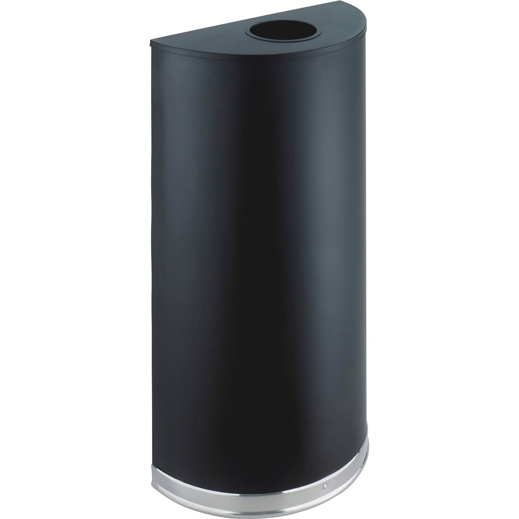 Black 12.5 gal Powder-Coated Steel Trash Can W894