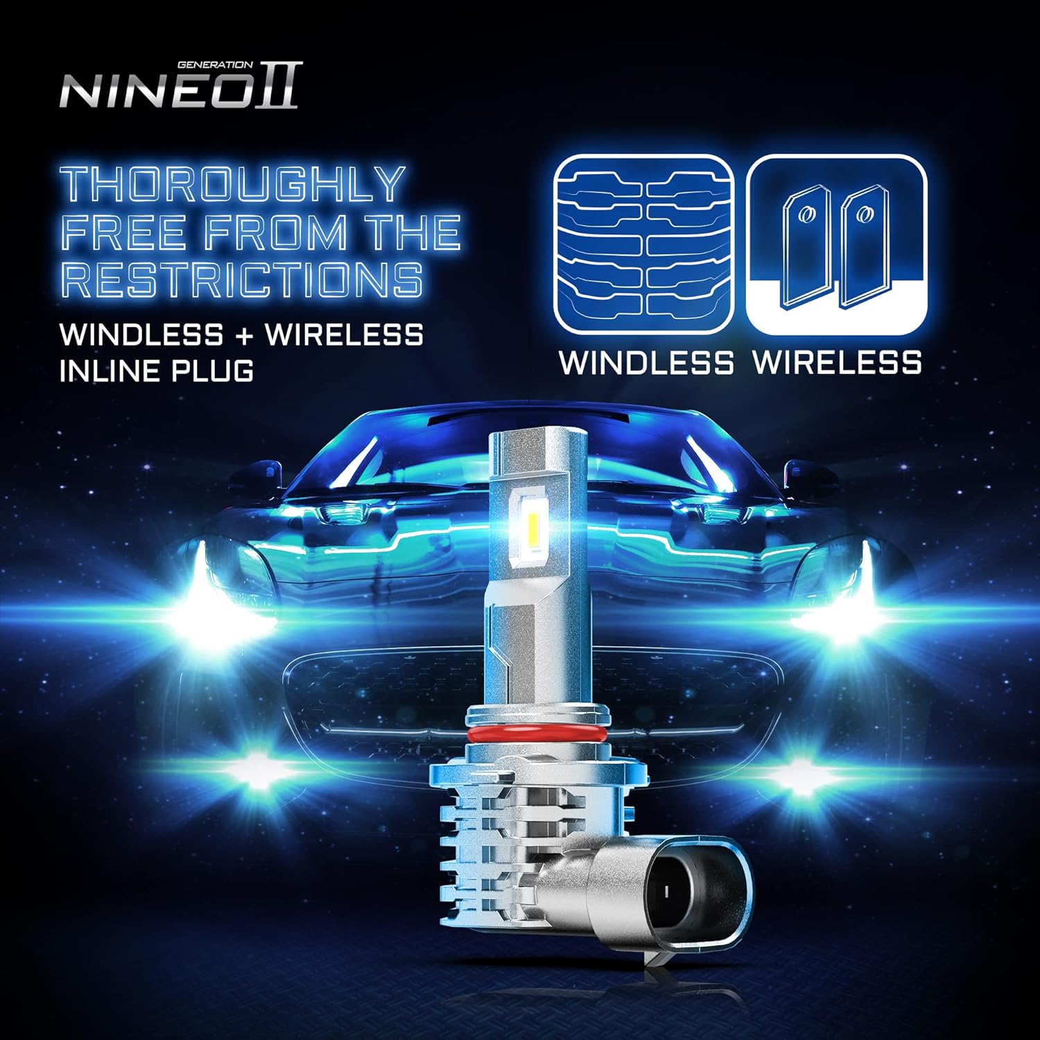 Pack of 4 24000LM 6500K Cool White LED Bulbs Combo C344