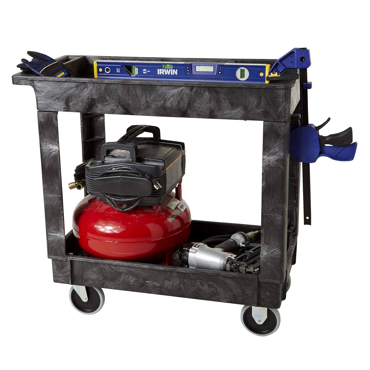 Black 2 Shelf Utility Cart K27858