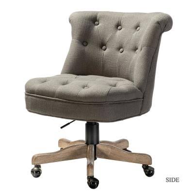 Grey Swivel Task Chair with Tufted Back H902589