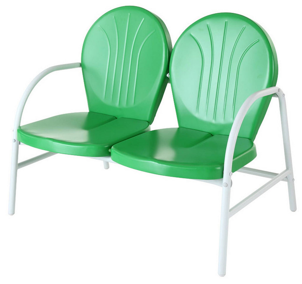 Grasshopper Green Metal Loveseat Z495811