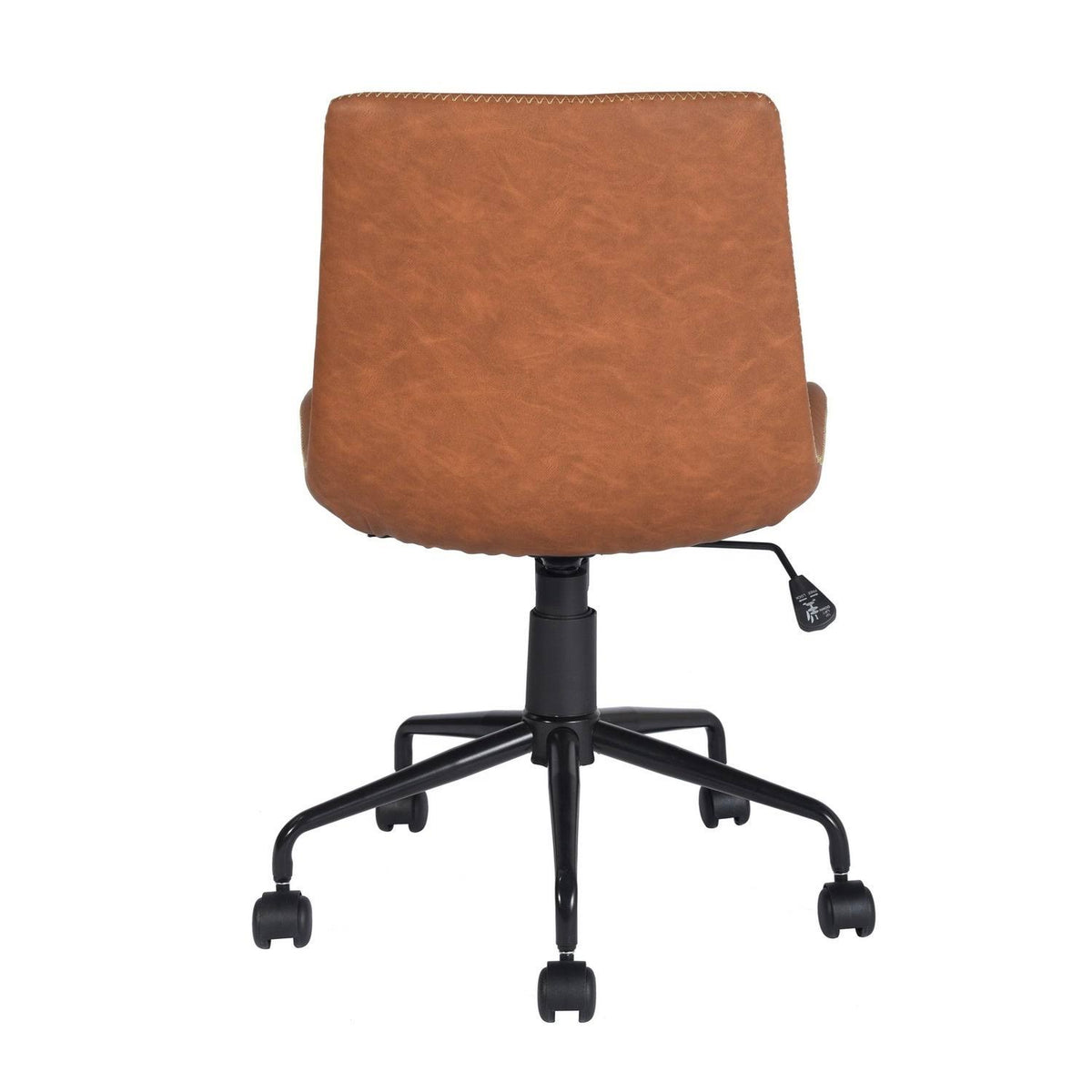 Brown Faux Leather Desk Chair Q820465