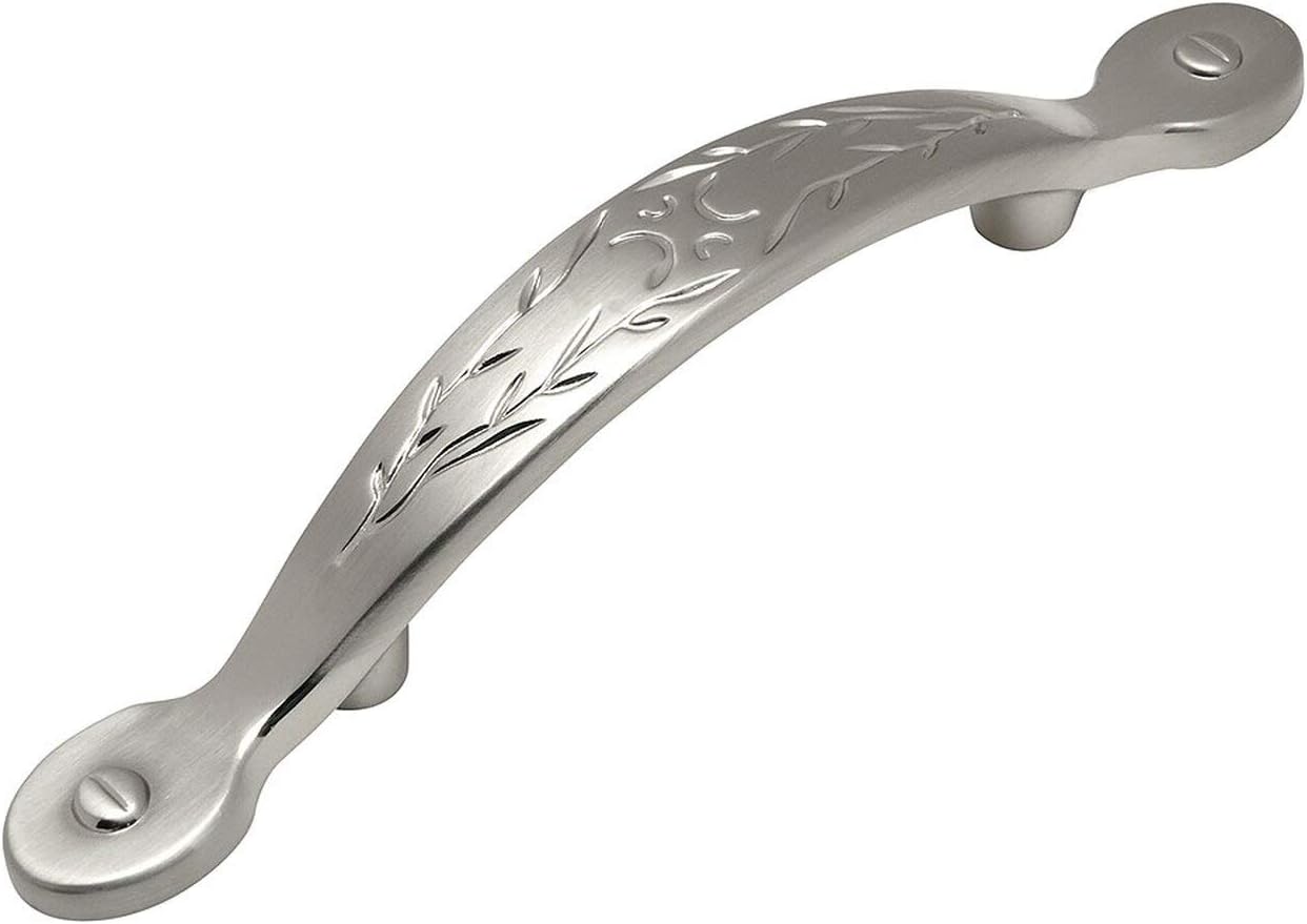 10 Pack Satin Nickel Cabinet Hardware Handle Pull, 3 Inch Hole Centers, 5-3/4 Overall Length N4312